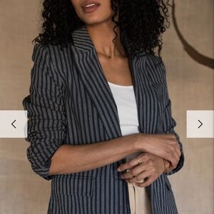 Able Blue Blazer Professional Tailored Suit Jacket